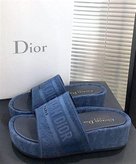 christian Dior embroidery slide